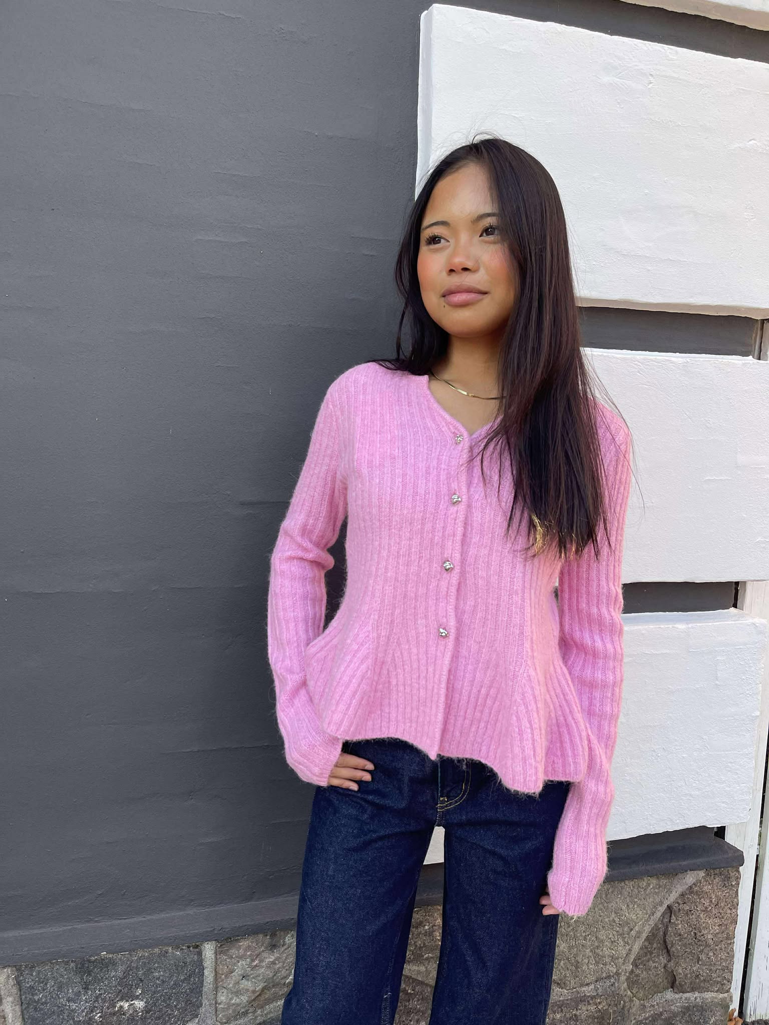 YASDOLLY Knit Cardigan - Moonlite Mauve